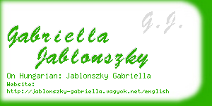 gabriella jablonszky business card